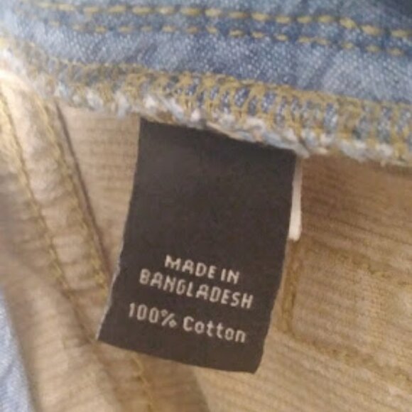 Banana Republic Straight Leg Corduroy Men's 35x30 Beige 5-Pocket Pima Cotton - Picture 10 of 11